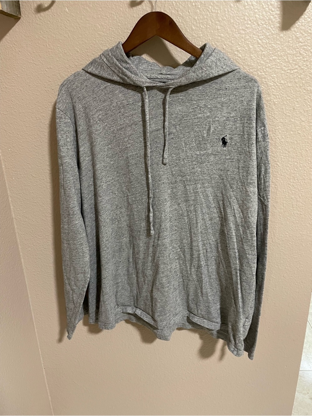 Polo by Ralph Lauren Light Gray Hooded Long-Sleeve Shirt